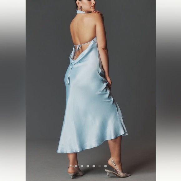 NWT Conditions Apply Reidun Halter Cowl-Neck
Midi Dress Medium Petite - Picture 5 of 7